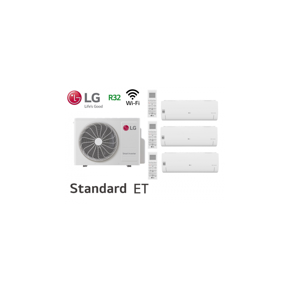 LG Tri-Split mural STANDARD MU4R27.U42 + 2 X S09ET.NSJS + 1 X S12ET.NSJS