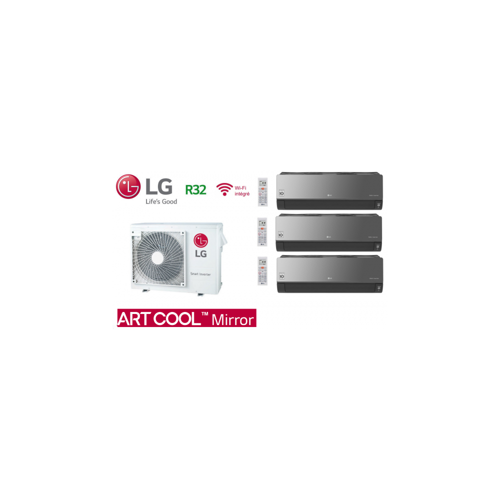 LG Tri-Split ARTCOOL MIRROR MU3R19.U23 + 2 X AM07BK.NSJ + 1 X AC09BK.NSJ