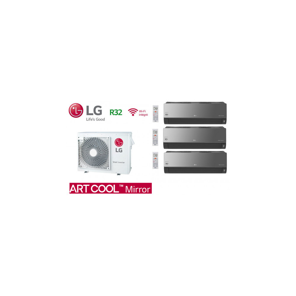 LG Tri-Split ARTCOOL MIRROR MU3R21.U23 + 2 X AM07BK.NSJ + 1 X AC12BK.NSJ