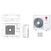 LG Quadri-Split DELUXE WIFI MU4R25.U22 + 3 X DM07RK.NSJ + 1 x DC12RT.NSJ - R32