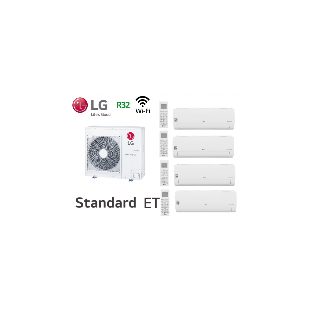 LG Quadri-Split mural STANDARD MU5R40.U42 + 3 X S09ET.NSJS + 1 X S18ET.NSKS