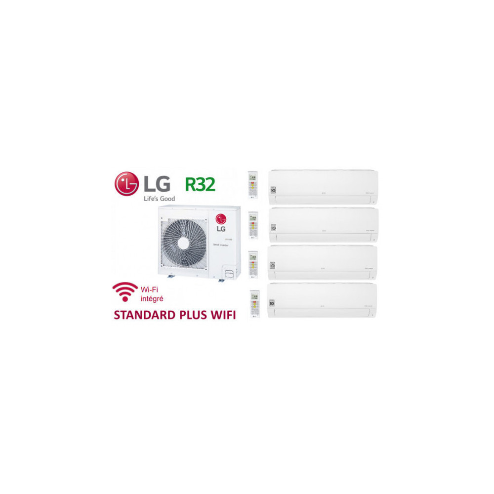 LG Quadri-Split STANDARD PLUS WIFI MU5R40.U42 + 3 X PM05SK.NSA + 1 x PC24SK.NSK
