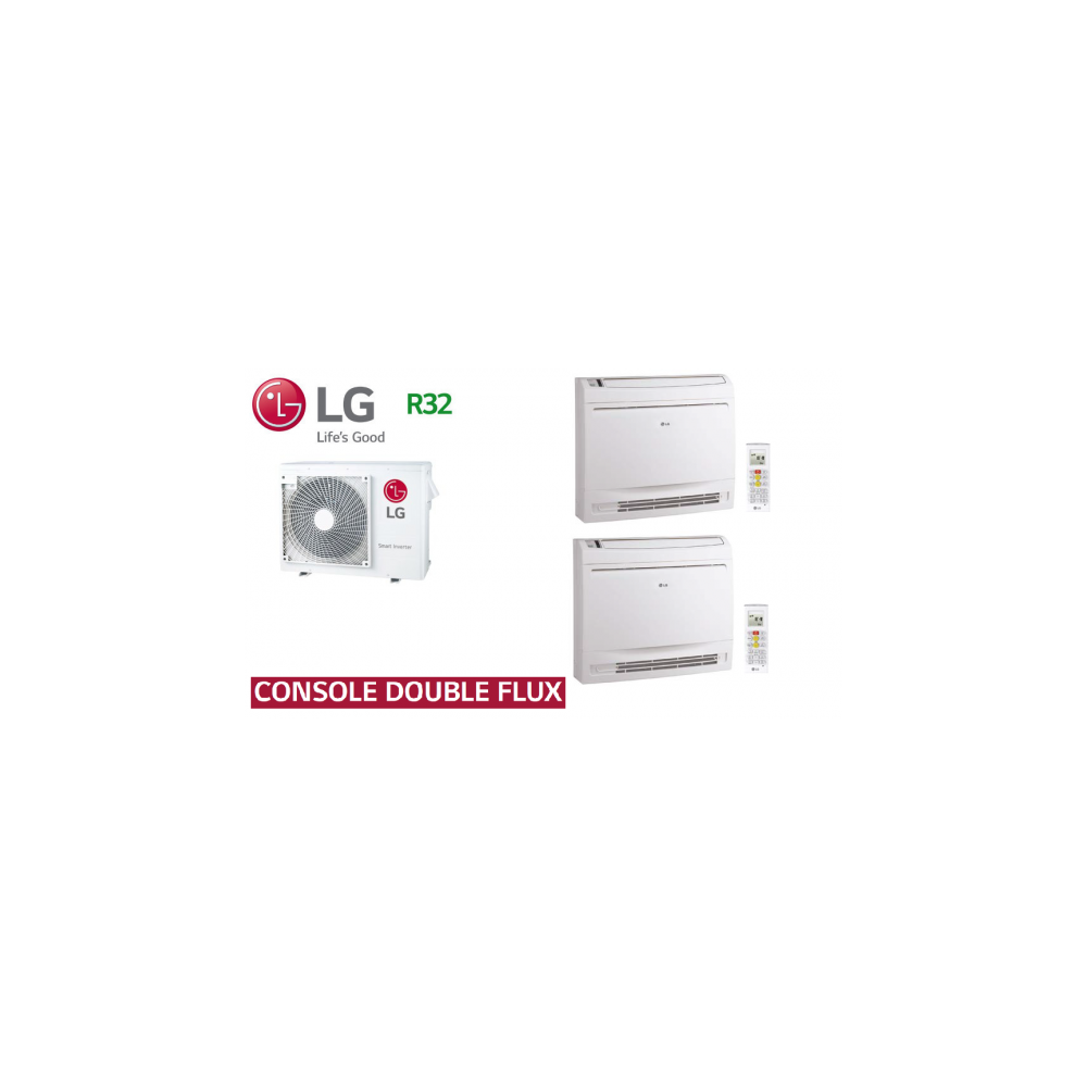 LG Bi-Split CONSOLE DOUBLE FLUX MU4R25.U22 + 1 UQ09F.NA0 + 1 UQ18F.NA0