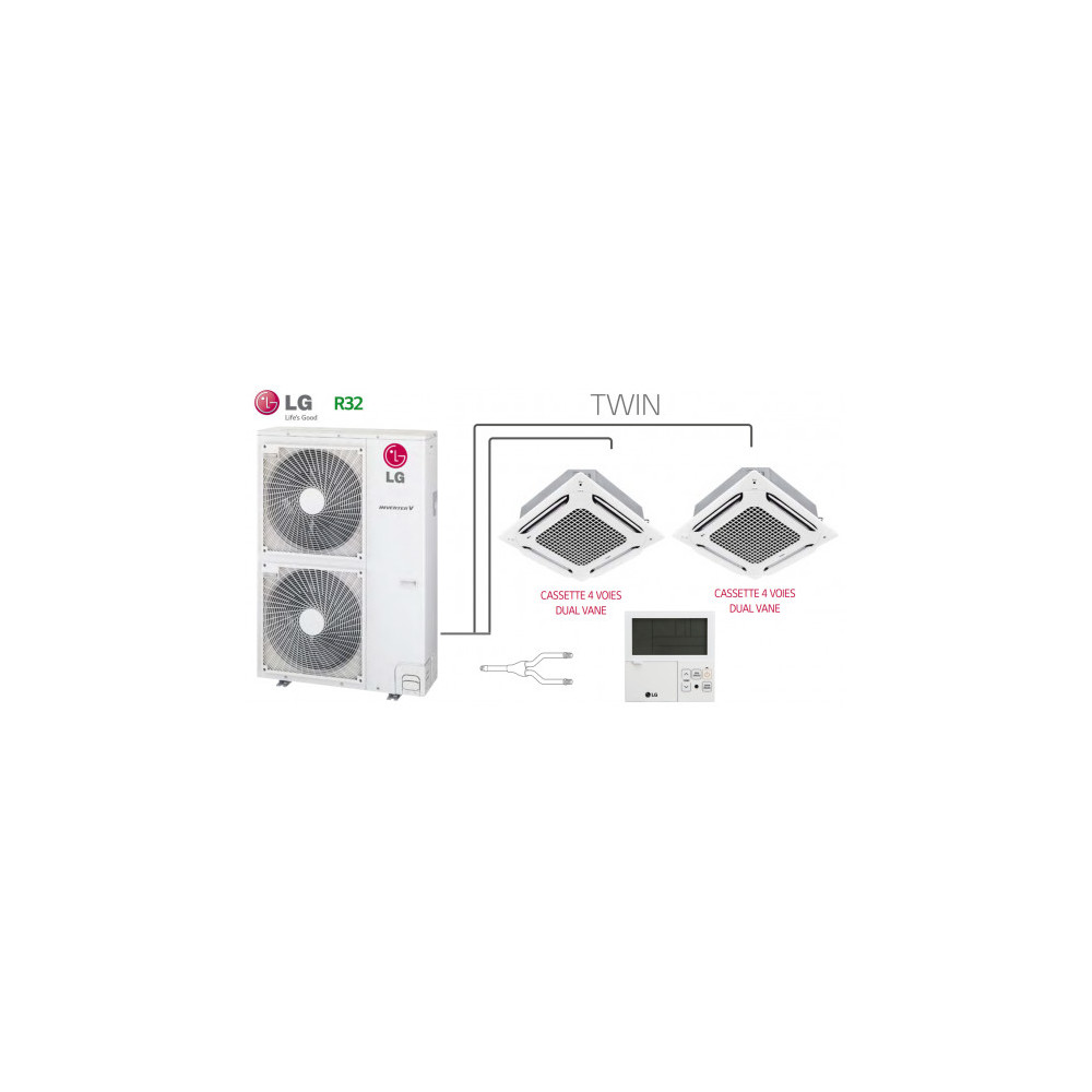 Climatisation LG Twin Synchro UUD1.U30 – 2 unités CT24F.NB0 | Naturfreeze