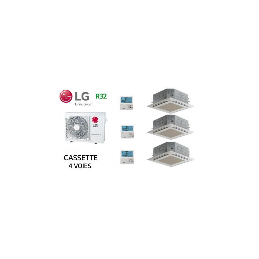 LG Tri-Split Cassette 4 voies MU4R25.U22 + 3 X CT09F.NR0 LG Tri-Split Cassette 4 voies MU4R25.U22 + 3 X CT09F.NR0