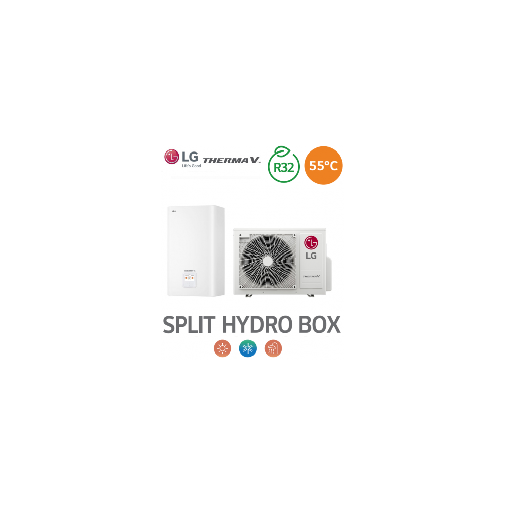 Pompe à Chaleur THERMA V Split 55°C HYDRO BOX - HU061MR.U20 + HN0613M.NK5 - R32 Pompe à Chaleur THERMA V Split 55°C HYDRO BOX - HU061MR.U20 + HN0613M.NK5 - R32