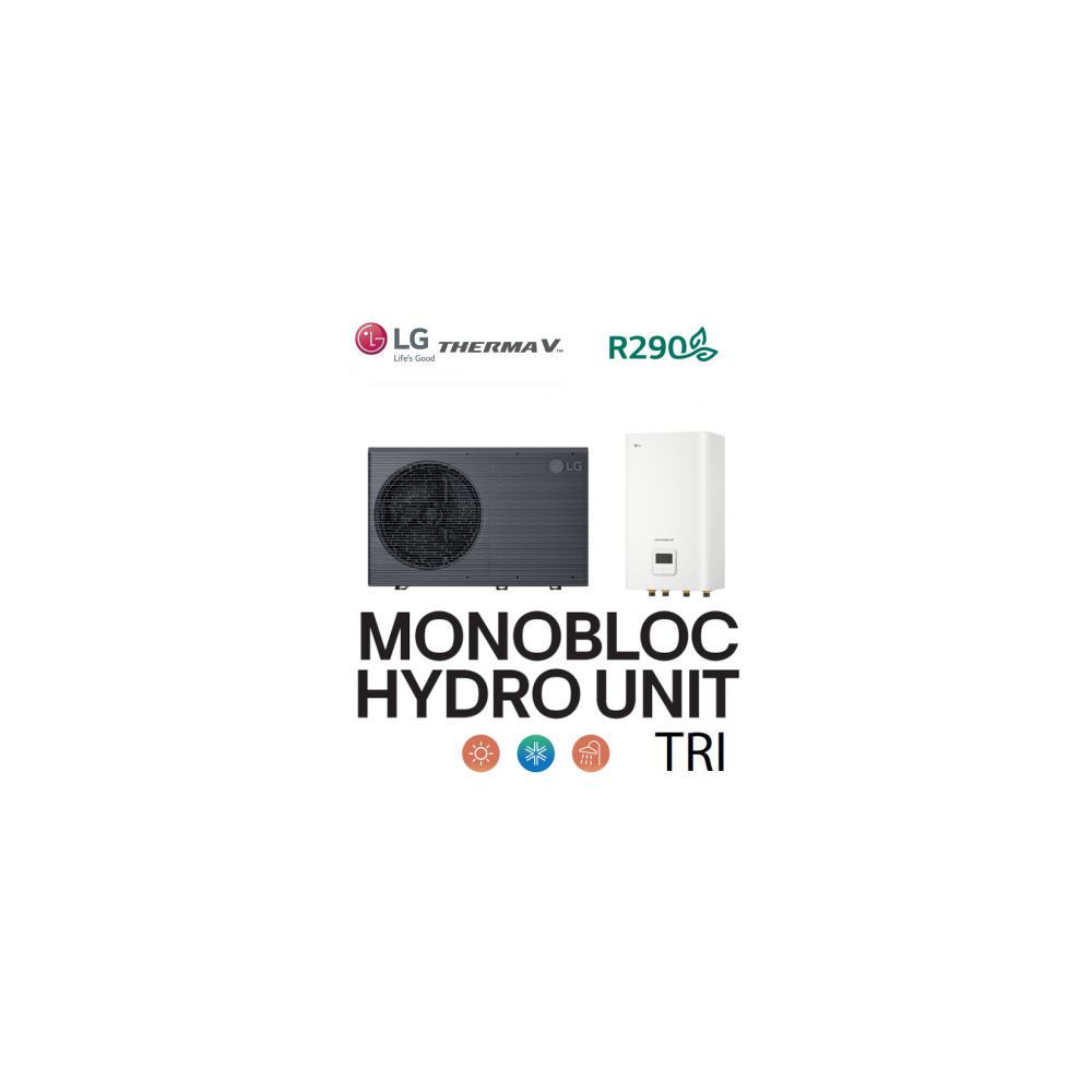 Pompe à Chaleur THERMA V MONOBLOC HYDRO UNIT 75°C - HM123HF.UB60 + HN1639HC.NK0 - R290