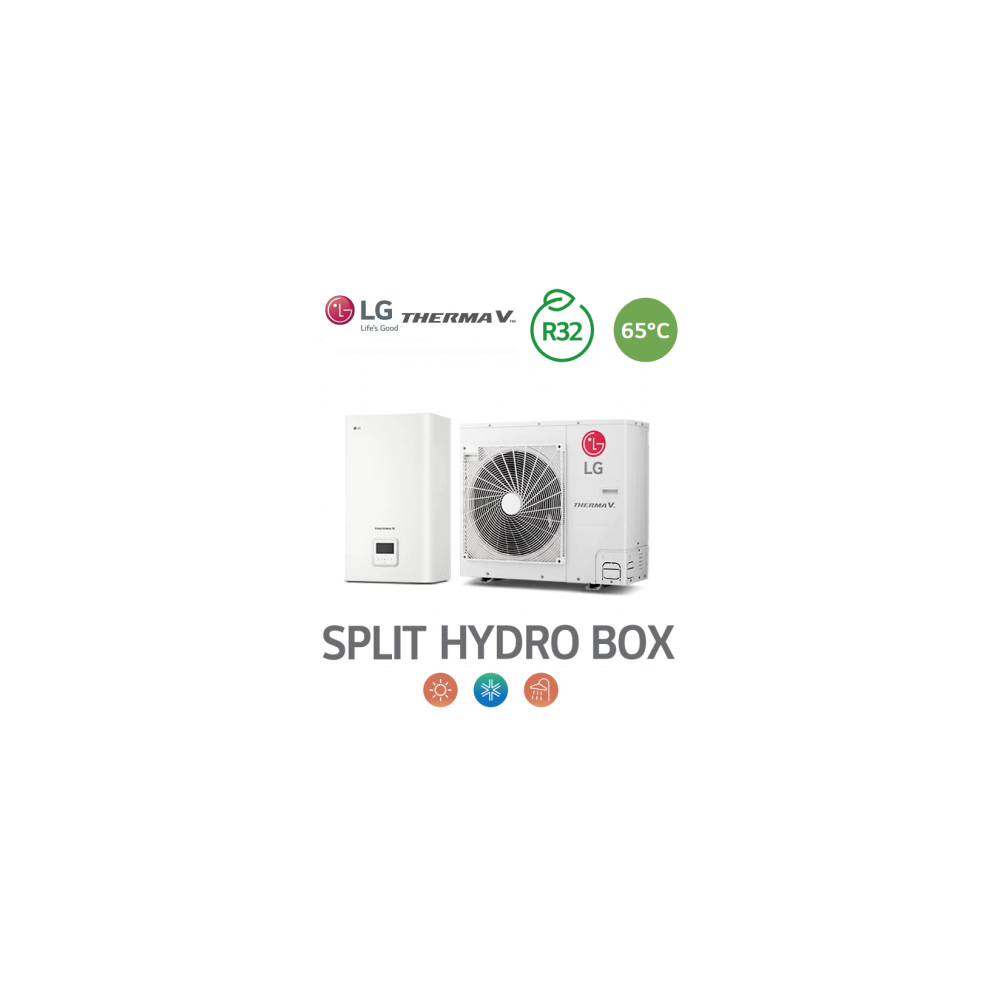 Pompe à Chaleur THERMA V Split 65°C HYDRO BOX - HU051MR.U44 + HN091MR.NK5 - R32 Pompe à Chaleur THERMA V Split 65°C HYDRO BOX - HU051MR.U44 + HN091MR.NK5 - R32