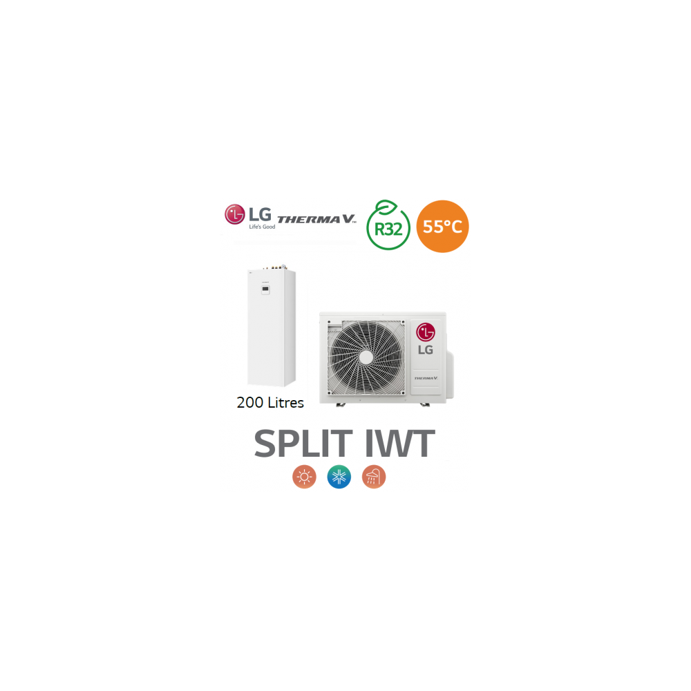 Pompe à Chaleur THERMA V Split IWT 55°C - HU061MR.U20 + HN0613T.NK0 - R32