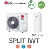Pompe à Chaleur THERMA V SPLIT DUO ECS INTÉGRÉE 65°C - HU051MR.U44 + HN0913T.NK0 - R32
