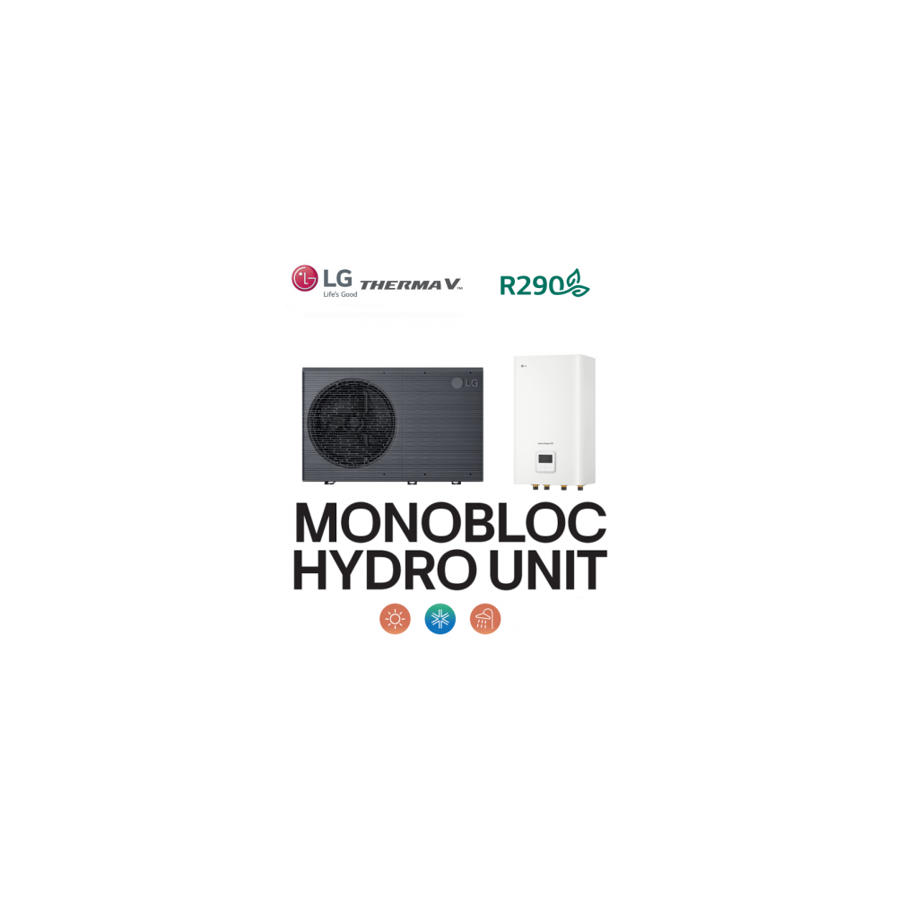 Pompe à Chaleur THERMA V MONOBLOC HYDRO UNIT 75°C - HM141HF.UB60 + HN1616HC.NK0 - R290
