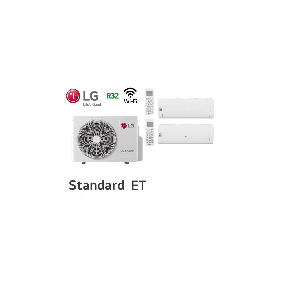 Climatiseur LG Bi-Split Mural STANDARD MU4R25.U22 + S09ET + S18ET