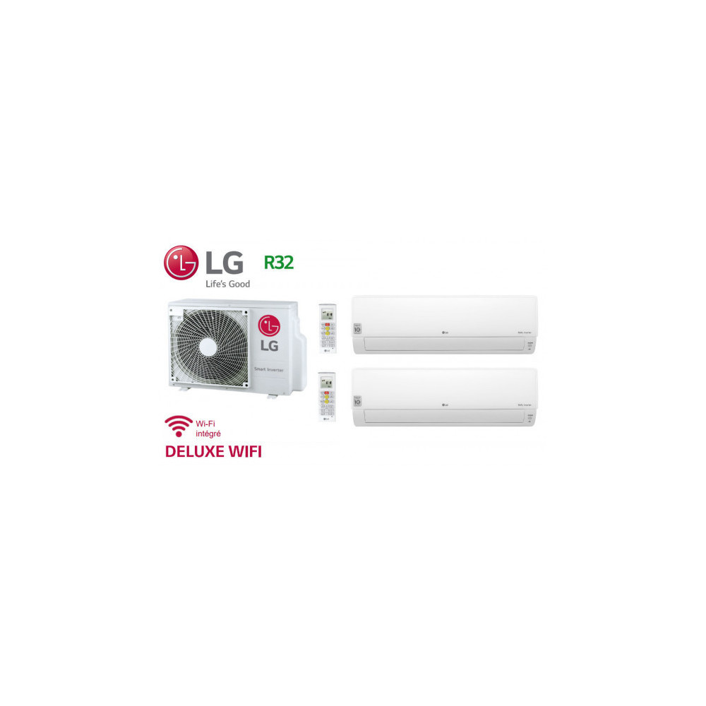 LG Bi-Split DELUXE WIFI MU2R17.U13 + 1 X DM07RK.NSJ + 1 x DC09RT.NSJ