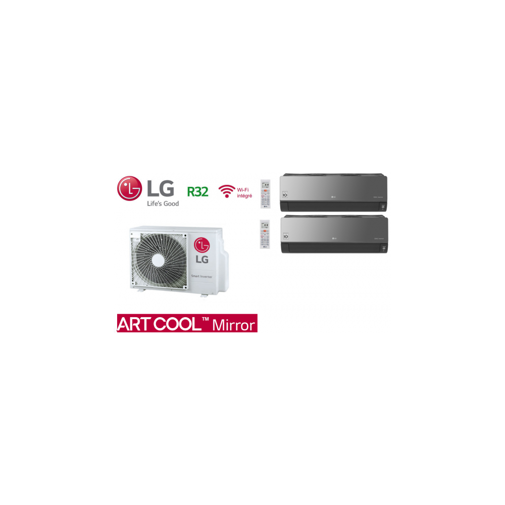 LG Bi-Split ARTCOOL MIRROR MU2R15.U13 + 2 X AM07BK.NSJ