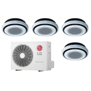 Chauffage LG Quadsplit Cassette - 4 pièces, diffusion 360° | Naturfreeze